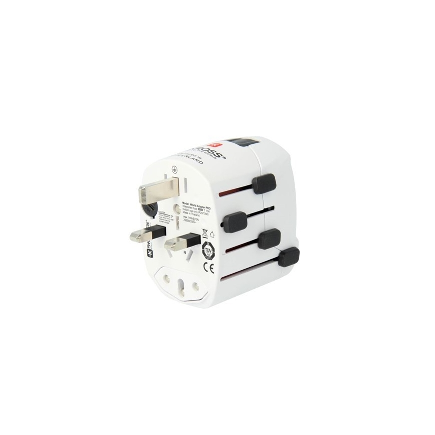 Adaptador universal de viagem para o mundo inteiro 230V + porta USB