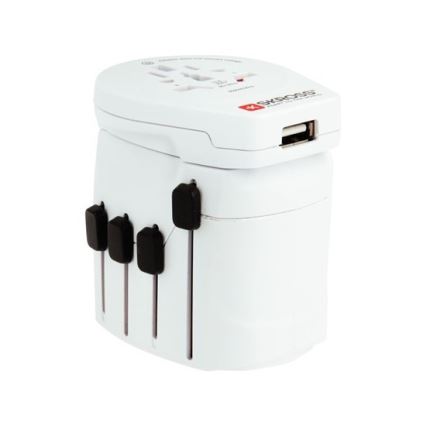 Adaptador universal de viagem para o mundo inteiro 230V + porta USB