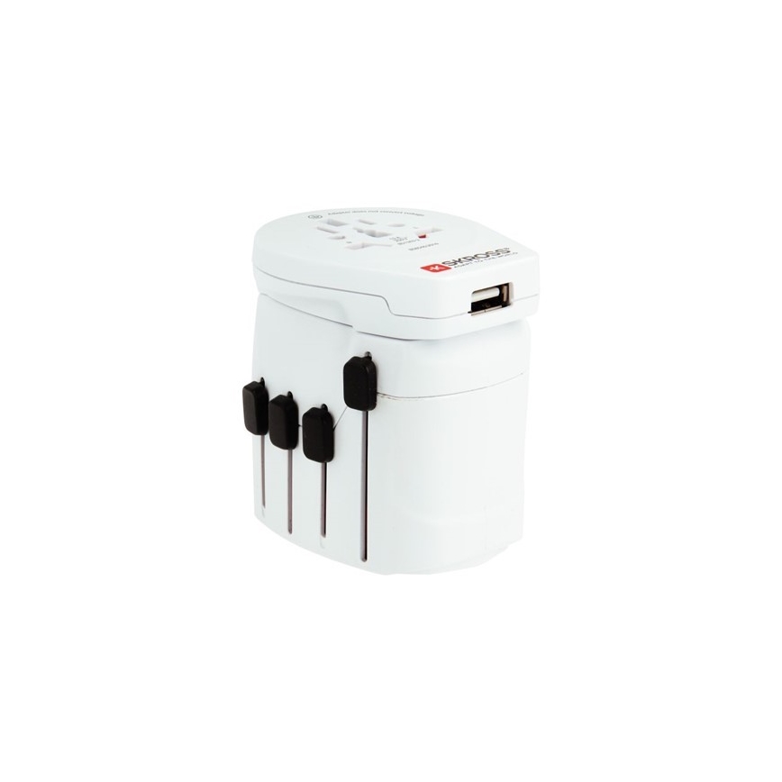 Adaptador universal de viagem para o mundo inteiro 230V + porta USB