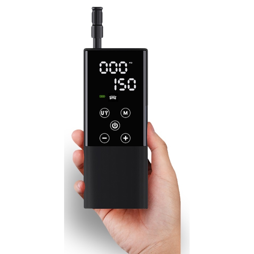 Compressor digital de bolso 2000 mAh 5V preto