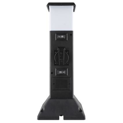 Candeeiro exterior com 2 tomadas 1xE14/15W/230V IP44 preto