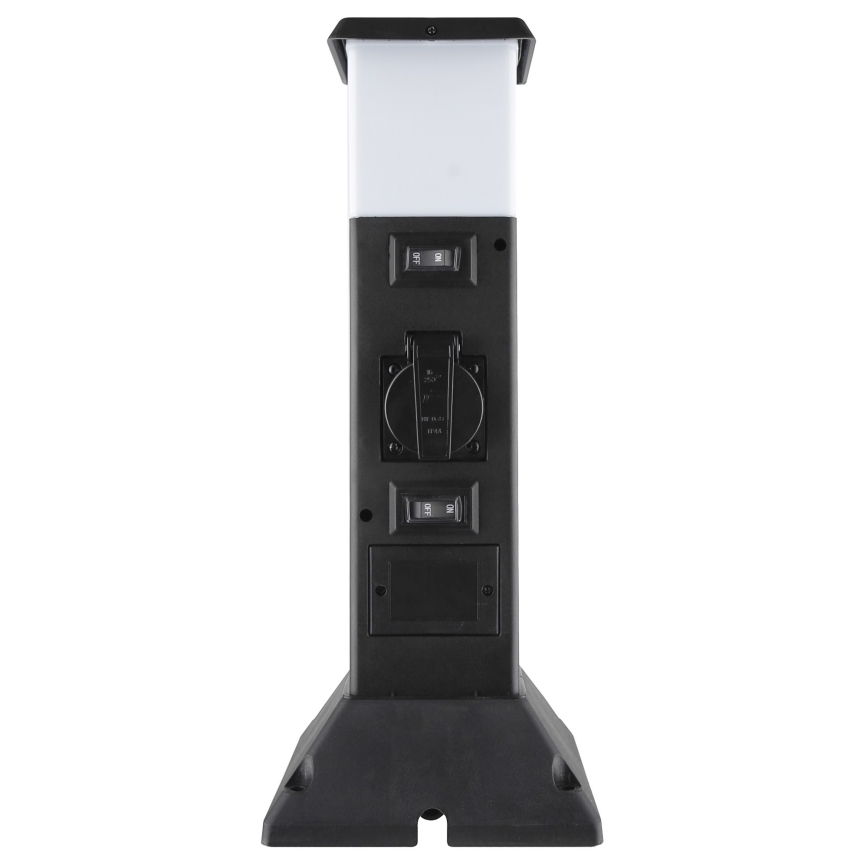 Candeeiro exterior com 2 tomadas 1xE14/15W/230V IP44 preto