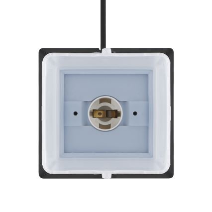 Candeeiro exterior com 2 tomadas 1xE14/15W/230V IP44 preto
