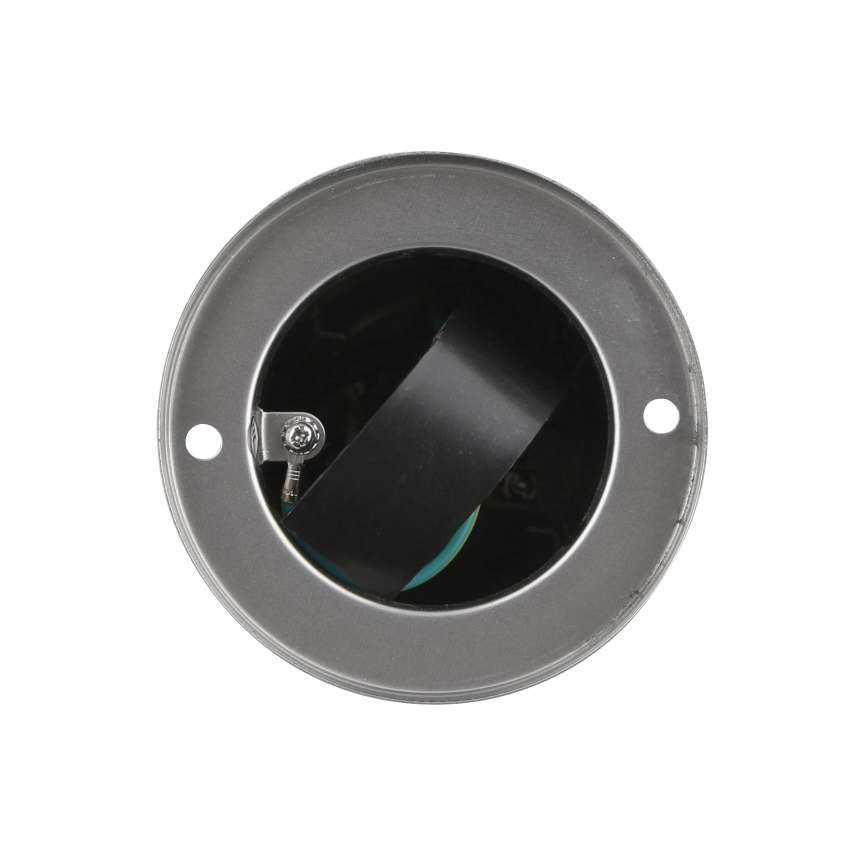 Coluna exterior com tomada 2Z 230V IP44 cromado mate redondo