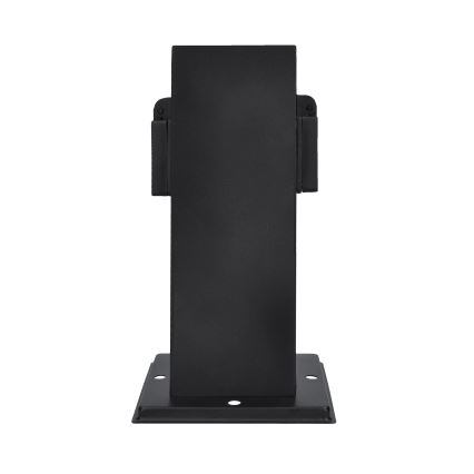 Coluna exterior com tomada 2Z 230V IP44 preto angular