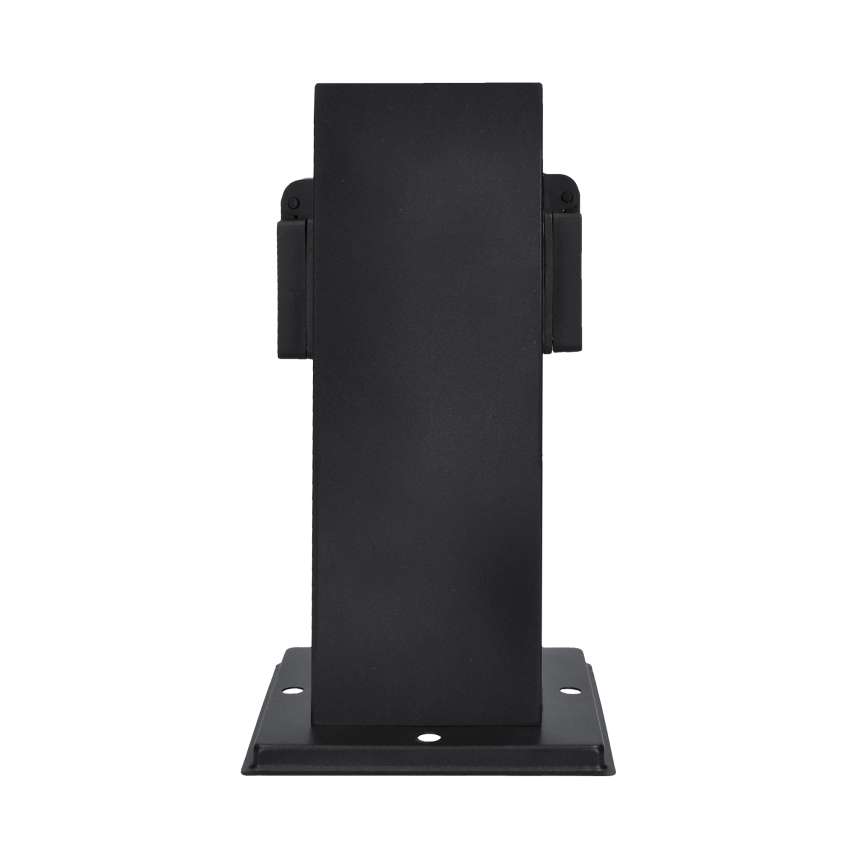 Coluna exterior com tomada 2Z 230V IP44 preto angular