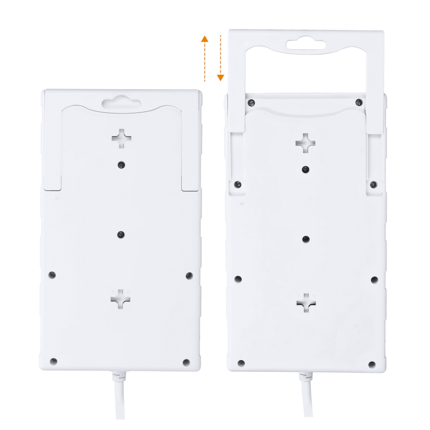 Cabo de extensão com interruptor 8Z Tipo E + 1xUSB-A + 1xUSB-C 2m branco