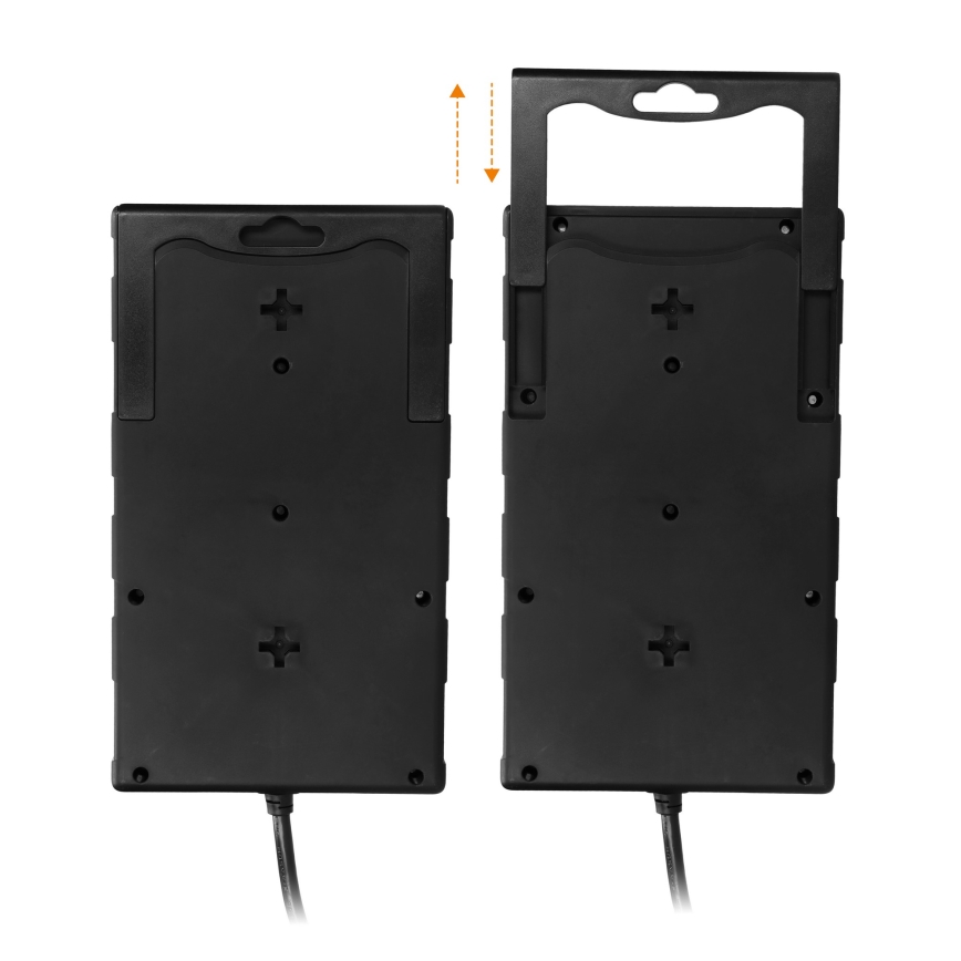 Cabo de extensão com interruptor 8Z Tipo E + 1xUSB-A + 1xUSB-C 2m preto