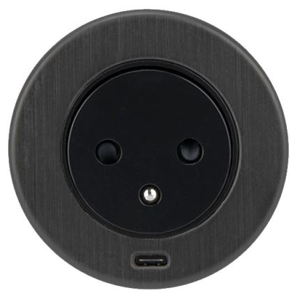 Tomada USB integrada 1Z + 1xUSB-C 230V