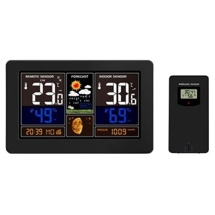 Estação meteorológica com ecrã LCD a cores 2xAA/5V Wi-Fi Tuya