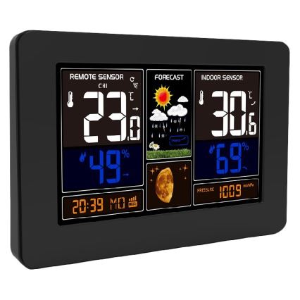 Estação meteorológica com ecrã LCD a cores 2xAA/5V Wi-Fi Tuya