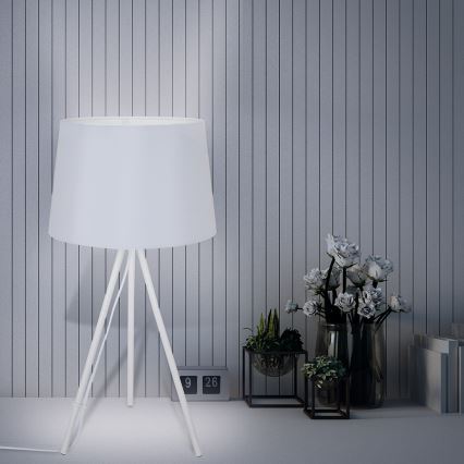 Candeeiro de mesa LED 1xE27/10W/230V branco 56cm