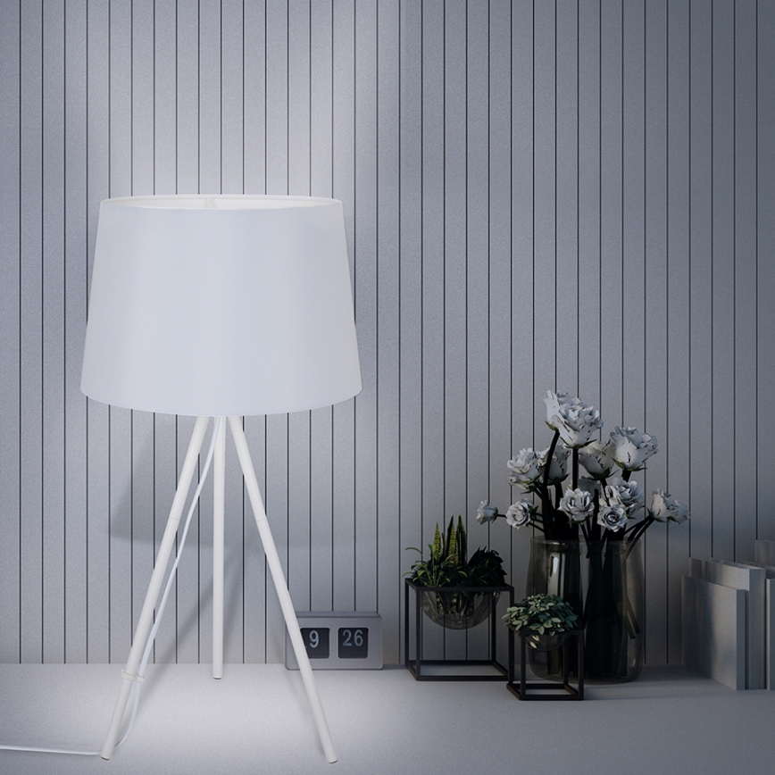 Candeeiro de mesa LED 1xE27/10W/230V branco 56cm