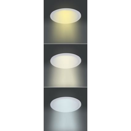 Painel LED 12W/230V 3000/4000/6000K Ø 17 cm branco