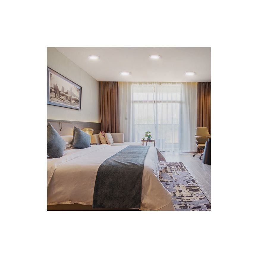 Painel LED 18 W, 230 V, 3000/4000/6000 K — diâmetro 22,5 cm, branco