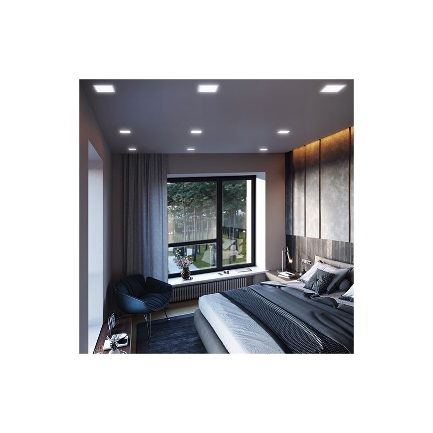 Painel LED LED/24W/230V 3000/4000/6000K 30x30 cm branco