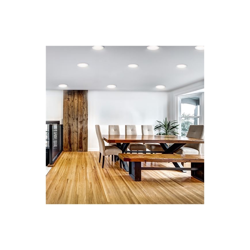 Painel LED, 6W, 230V, 3000/4000/6000K, Ø 12 cm, branco