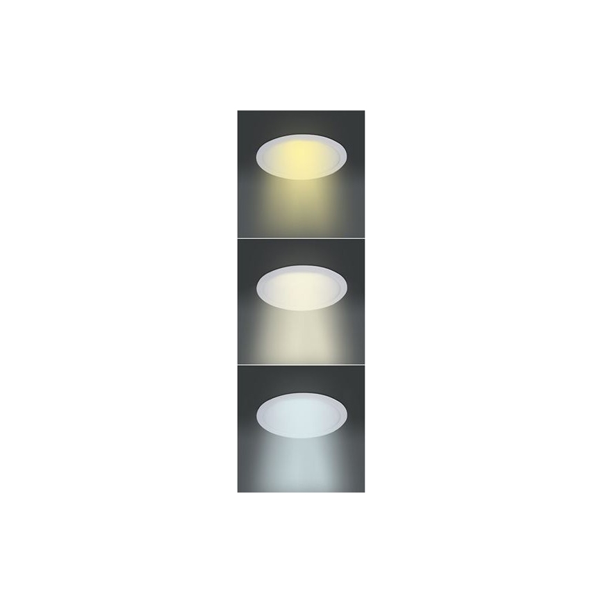 Painel LED, 6W, 230V, 3000/4000/6000K, Ø 12 cm, branco