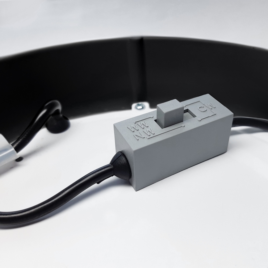 Iluminação de teto LED LED/12W/230V 3000/4000/6000K preto angular
