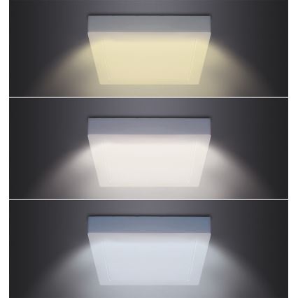 Candeeiro de teto LED 12W/230V 3000/4000/6000K 17x17 cm branco