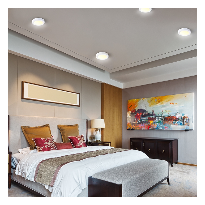 Candeeiro de tecto LED/24W/230V 3000/4000/6000K Ø 30 cm branco