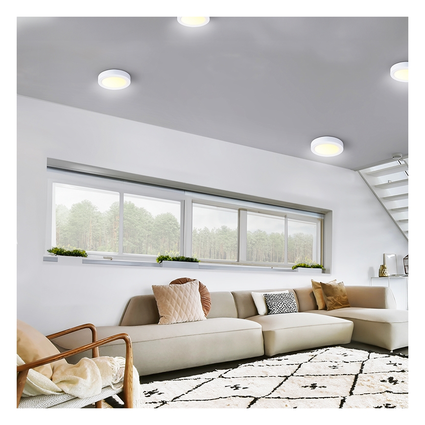 Candeeiro de tecto LED/24W/230V 3000/4000/6000K Ø 30 cm branco