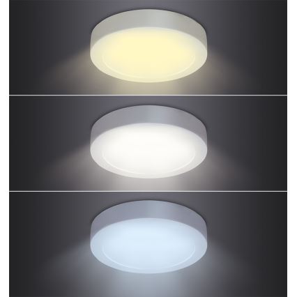 Candeeiro de tecto LED/24W/230V 3000/4000/6000K Ø 30 cm branco