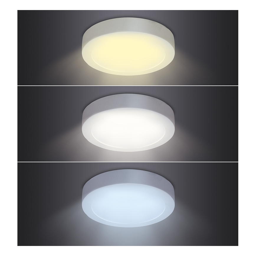 Candeeiro de tecto LED/24W/230V 3000/4000/6000K Ø 30 cm branco