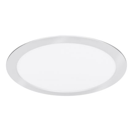 Painel LED 2 em 1 para sobrepor/encastrar 18W/230V 3000/4000/6000K Ø 22,5 cm IP54 prateado