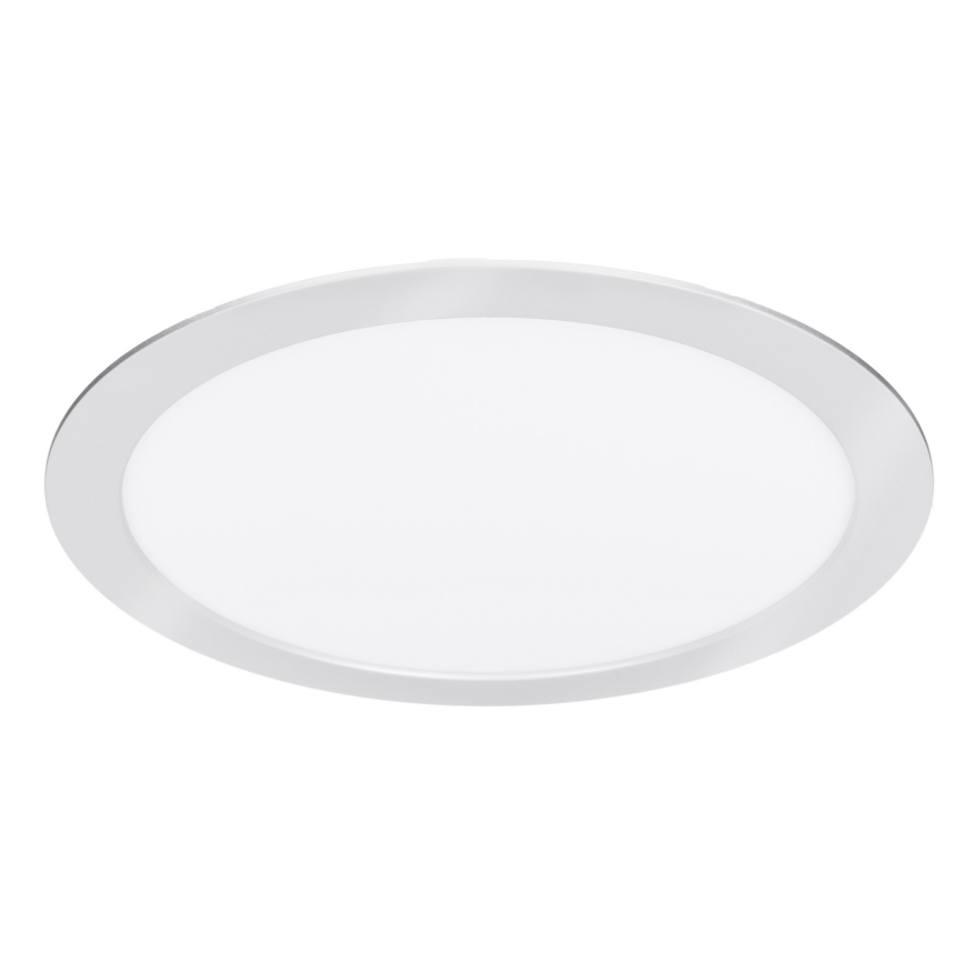 Painel LED 2 em 1 para sobrepor ou embutir, 24W/230V, 3000/4000/6000K, Ø 30 cm, IP54, prateado