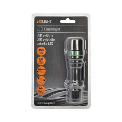 Lanterna com gancho e íman LED LED/3W/3xAAA