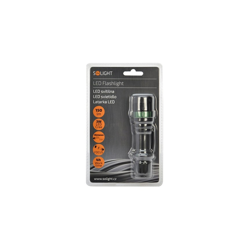 Lanterna com gancho e íman LED LED/3W/3xAAA
