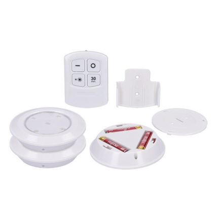 CONJUNTO 3x LED Luz com regulação com controlo remoto LED/3xAAA