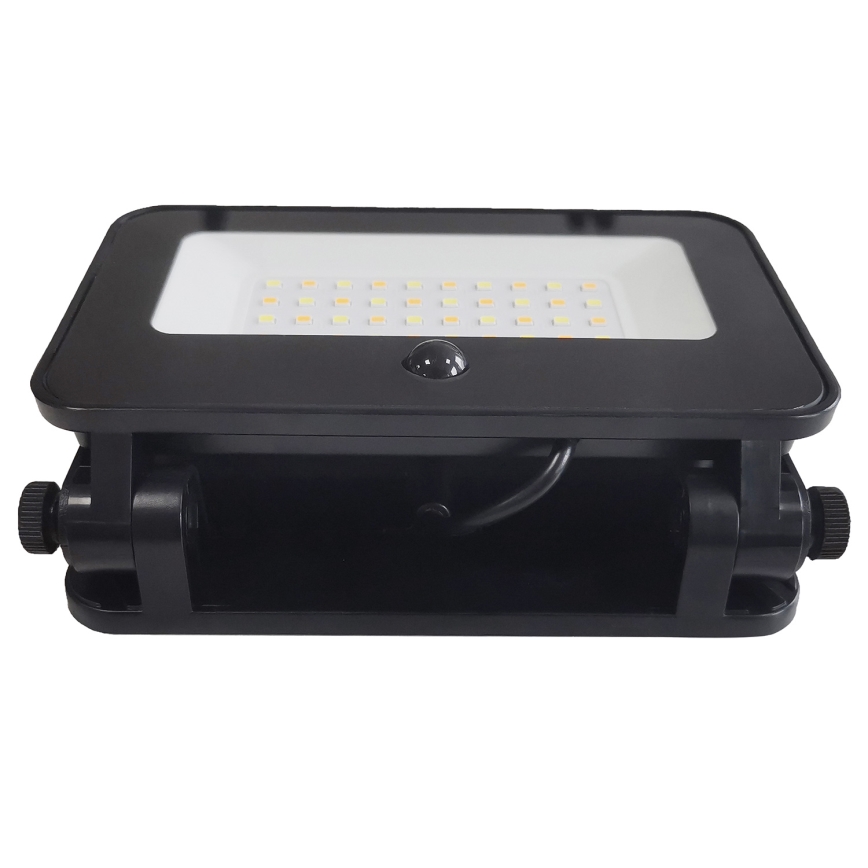 Holofote solar regulável com sensor de movimento e anoitecer LED/6W/2200 mAh 3000/4000/6500K IP65
