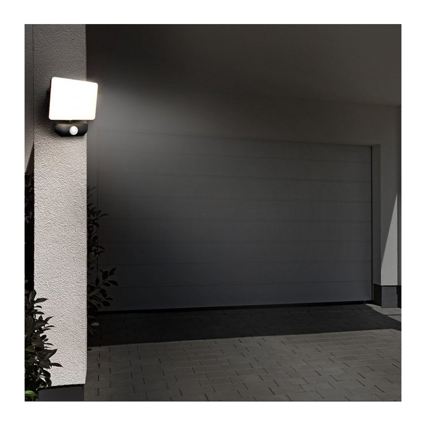 Holofote exterior LED com sensor LED/10W/230V 4000K IP44