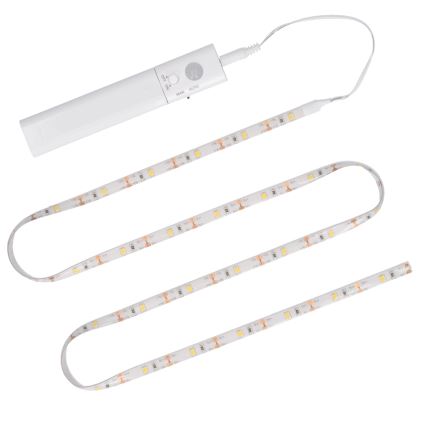 Fita LED com sensor 4xAAA 3000K 1m