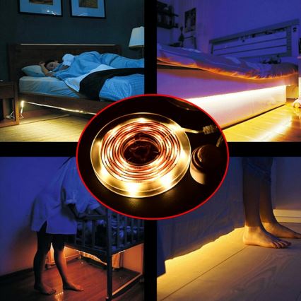 Tira LED com sensor 4xAAA 3000K 1m
