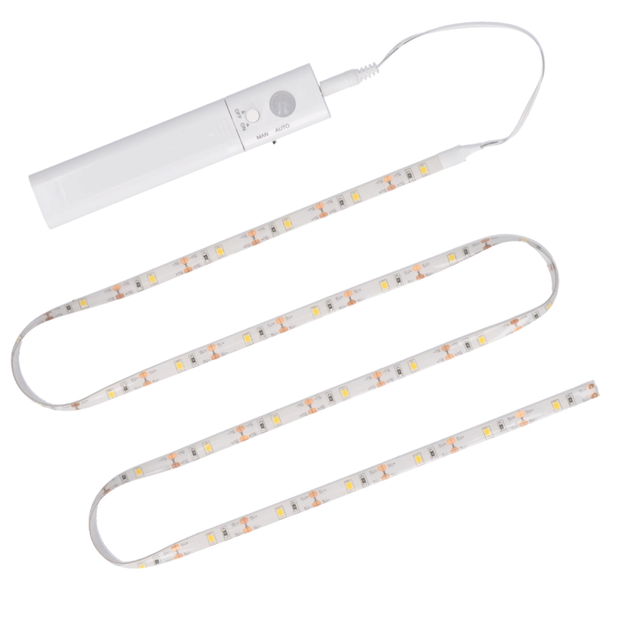 Tira LED com sensor 4xAAA 3000K 1m