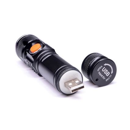 Lanterna recarregável LED USB LED/3W/3,7V IP44