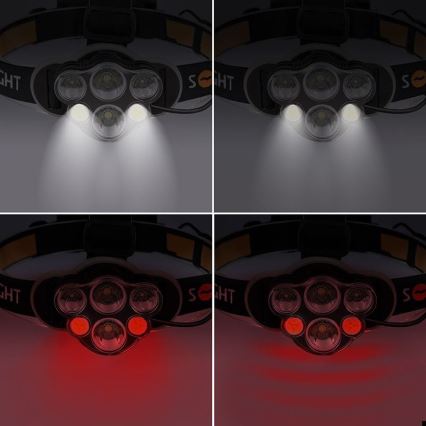 Lanterna de cabeça LED recarregável LED/USB IP44