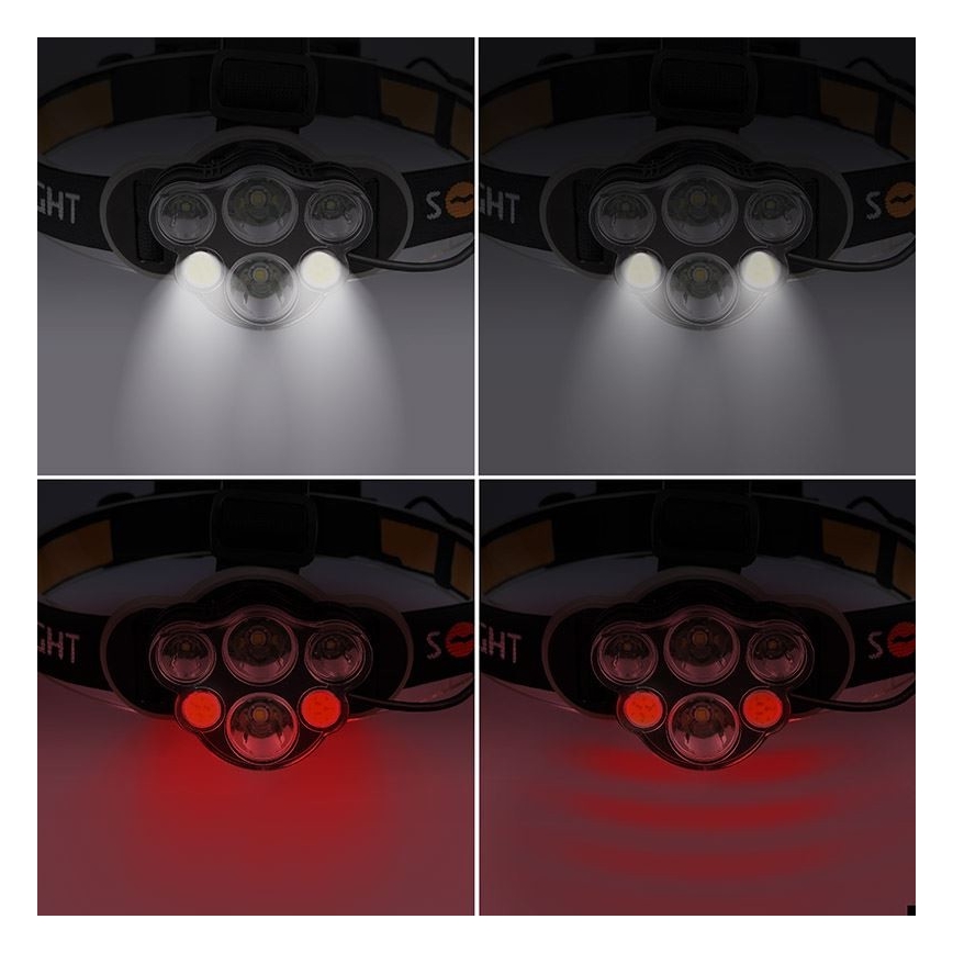 Lanterna de cabeça LED recarregável LED/USB IP44