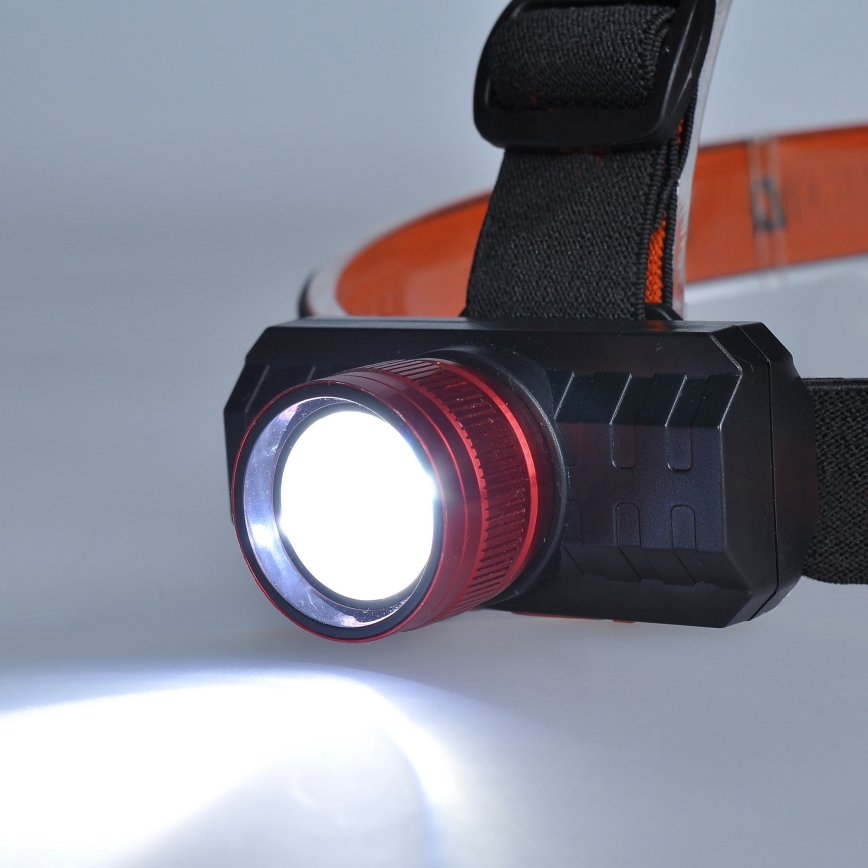 Lanterna de cabeça recarregável LED LED/3W/USB IP44