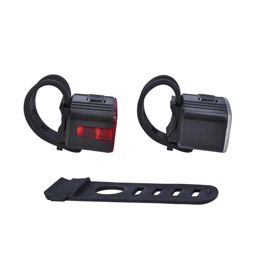 CONJUNTO 2x LED Luz de bicicleta recarregável regulável 350mAh IP44 vermelho/branco