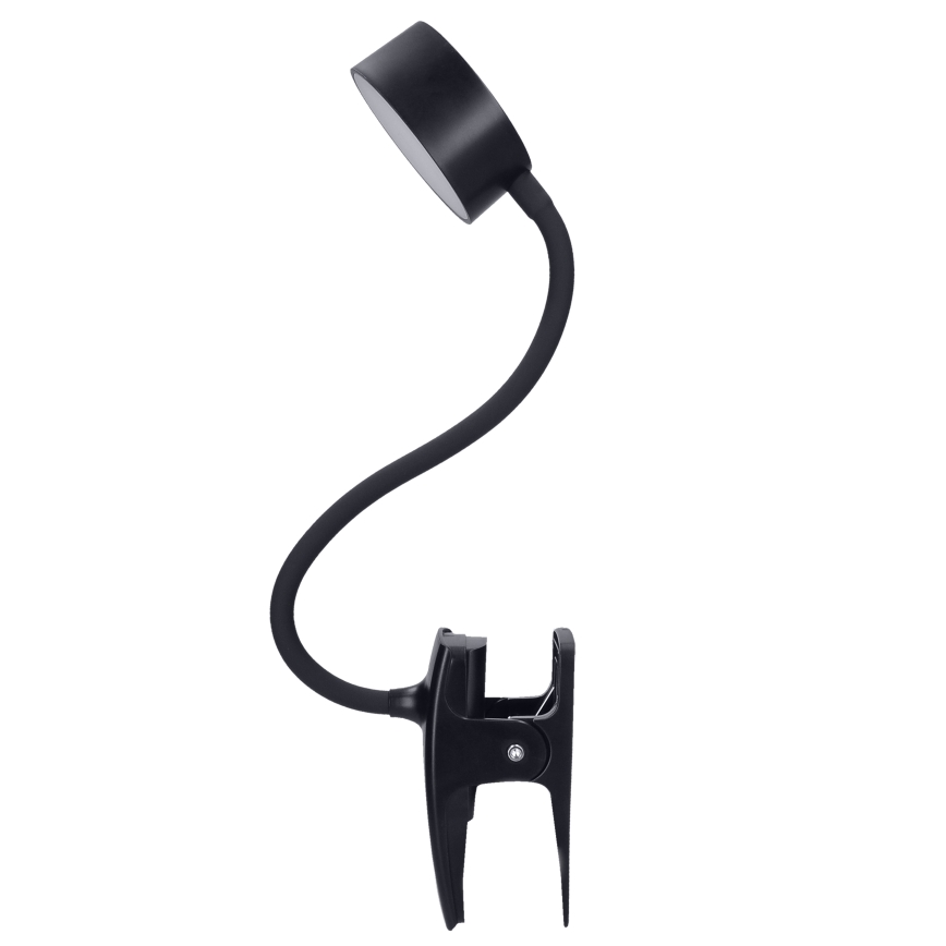 Solight WO3001-B- Candeeiro LED flexível regulável com clip LED/2W/5V 3000/4000/6500K preto