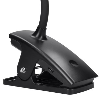 Solight WO3001-B- Candeeiro LED flexível regulável com clip LED/2W/5V 3000/4000/6500K preto