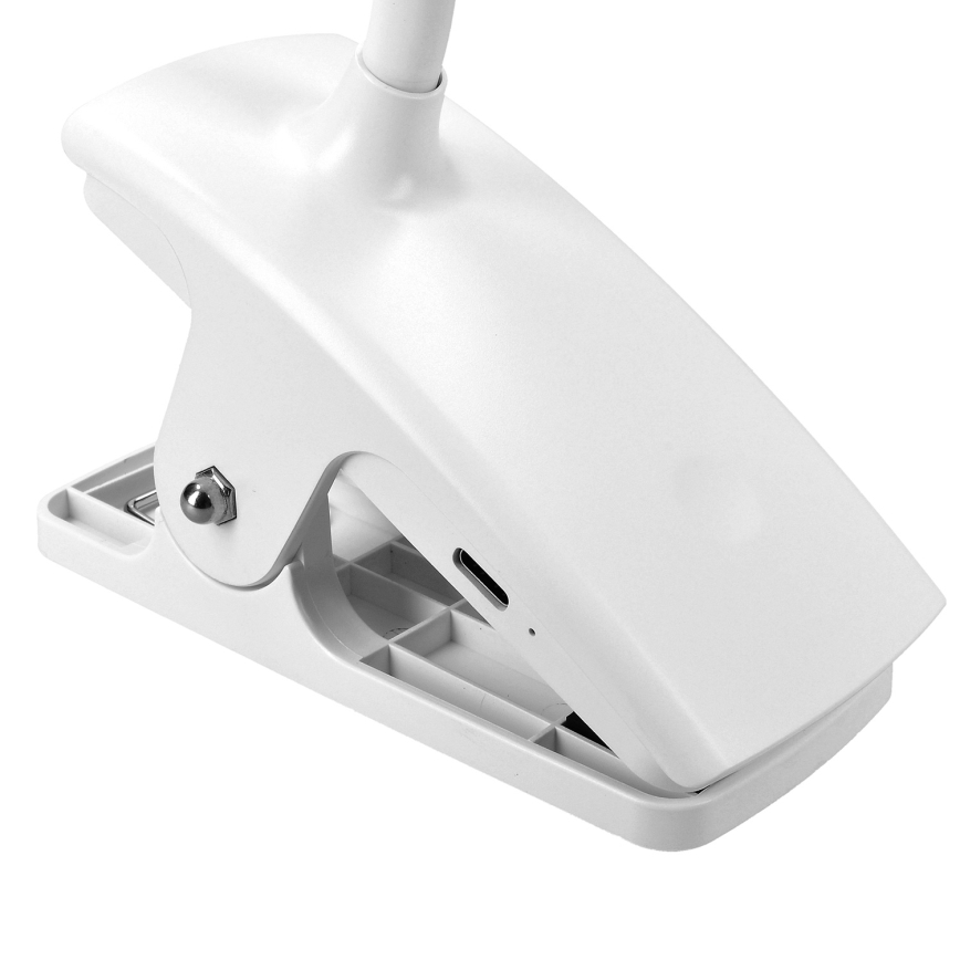 Solight WO3001-W- Candeeiro LED flexível regulável com clip LED/2W/5V 3000/4000/6500K branco