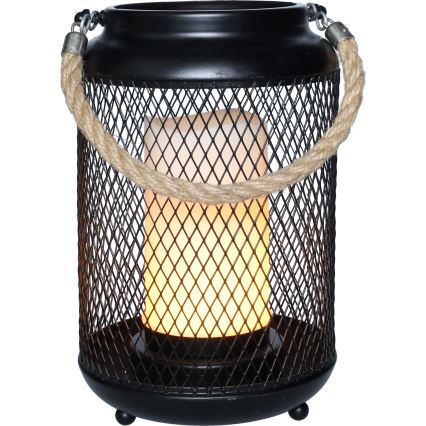 Candeeiro de mesa LED decorativo LED/3xAA preto