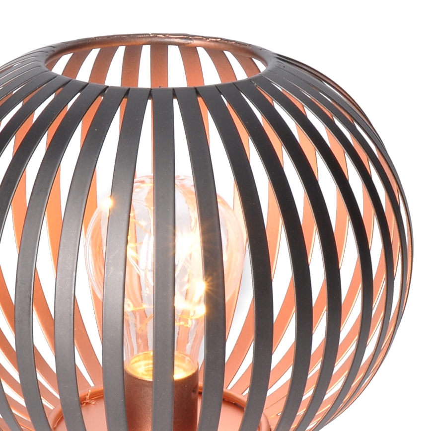 Candeeiro de mesa LED decorativo LED/3xAA preto/cobre