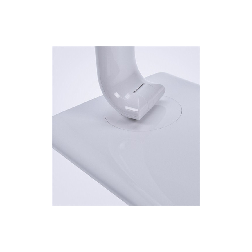 Candeeiro de mesa LED com regulação com conector USB LED/12W/230V branco