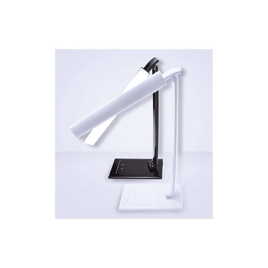 Candeeiro de mesa LED com regulação com conector USB LED/12W/230V branco